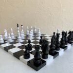 Classic Chess set: Chess Board "Black & White" + pieces "Elite" Super glossy - Image 5