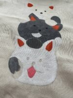 Cat Lovers Handmade Shopping Bag Natural Cotton Fabric , Hand Painted, Minimal Beach Bag Reusable Bag Women Bag, Gifts for Girls - Image 5