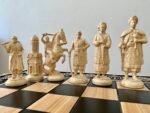 Chess pieces "Cossacs" Only , unique ukrainian wooden pieces WITHOUT BOARD, handmade carved solid wood Birthday Anniversary gift Dad Husband - Image 3