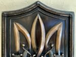 Ukrainian Trident, engraving"Glory to Ukraine/AFU" from ash wood with Black patina,Coat of arms of Ukraine,wooden Wall decor,Trizub for gift - Image 5
