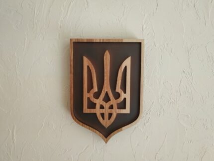 Panel Coat of arms of Ukraine. Trident. Ukrainian Tryzub. Wall Decor. Handmade wood carved , ukrainian wall decor