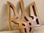 Wooden wall decor, Coat of arms of Ukraine- national symbol, Ukrainian Trident,"Glory to Ukraine" from ash wood, Trizub, Gift Annyversary - Image 8
