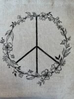 Pacific Shopping Bag, Hand Painted Natural Linen Fabric, Grocery Bag, Minimal Beach Bag, Reusable Tote Bag, Shopper Bag for Woman, Girls - Image 7