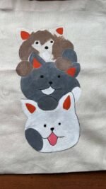 Cat Lovers Handmade Shopping Bag Natural Cotton Fabric , Hand Painted, Minimal Beach Bag Reusable Bag Women Bag, Gifts for Girls - Image 6