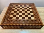 Wooden Chess Board "The Art of a Winner" with Drawers for Storing Pieces, Decorated with beads - Image 2