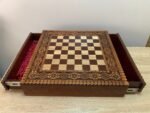 Wooden Chess Board "The Art of a Winner" with Drawers for Storing Pieces, Decorated with beads - Image 8