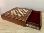 Wooden Chess Board "The Art of a Winner" with Drawers for Storing Pieces, Decorated with beads - Image 10
