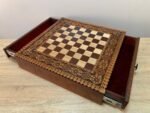 Wooden Chess Board "The Art of a Winner" with Drawers for Storing Pieces, Decorated with beads - Image 9