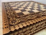 Wooden Chess Board "The Art of a Winner" with Drawers for Storing Pieces, Decorated with beads - Image 5
