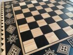 Wooden Chess board "Star of Life" with Ukrainian Trident - Image 9