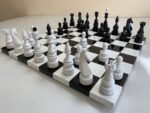 Wooden Chess pieces "Elite" Black & White Super glossy - Image 10
