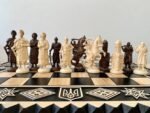 Chess pieces "Cossacs" Only , unique ukrainian wooden pieces WITHOUT BOARD, handmade carved solid wood Birthday Anniversary gift Dad Husband - Image 5