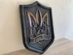 Ukrainian Trident, engraving"Glory to Ukraine/AFU" from ash wood with Black patina,Coat of arms of Ukraine,wooden Wall decor,Trizub for gift - Image 7