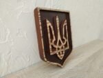 Panel Coat of arms of Ukraine. Trident. Ukrainian Tryzub. Wall Decor. Handmade wood carved , ukrainian wall decor - Image 2