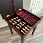 Chess set: Сhess Table "Waves of Aspiration" with storage box + pieces "Armed Forces of Ukraine" - Image 9