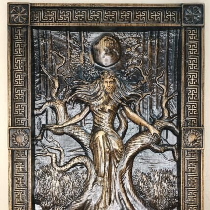 Wooden Decor "Forest Fairy ", carved wall panel , handmade, wall hanging, art living room, Birthday Gift for Mother, Wife, daughter