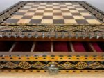 Chess Board "The Art of a Winner" with 2 Drawers and Cells for Storing each Chess piece, Color Ombre - Image 3