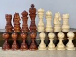 Wooden Folding Chess Set 3-in-1: Chess, Checkers and Backgammon + pieces "Elegant Classic" + Backgammon Chips - Image 2
