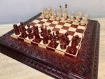 Chess pieces , super gloss, wooden chess board set for son, family chess game handmade woodcarving, Anniversary gift chess personalized - Image 8