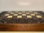 Wooden Folding Chess Set 3-in-1: Chess, Checkers and Backgammon + pieces "Elegant Classic" + Backgammon Chips - Image 10