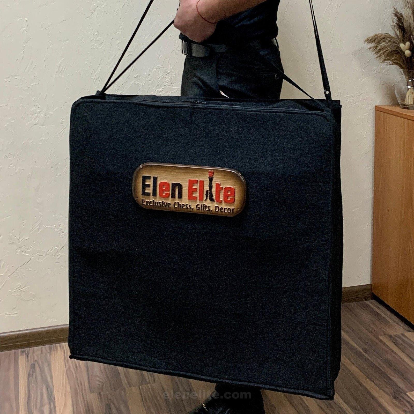 il_fullxfull.5558332693_al0n.jpg Chessboard Case Bag, Felt Chess Case, Thick Chessboard Case, Chess Storage, Felt Bag , Hand Made , Fabric Bag , chess cover bag, For Men - Image 1