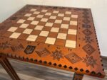 Wooden Chess Table "Star of Life" with Patriotic Ukrainian design - Image 3
