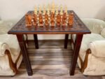 Wooden Chess set: Classic Chess Table with Drawers + chess pieces "Cossacks" & "Game of Thrones" - Image 4