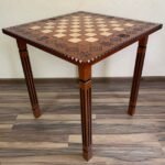 Wooden Chess Table "Star of Life" with Patriotic Ukrainian design - Image 10