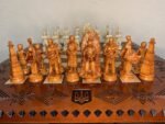 Wooden Chess Set: Chess Table "Star of Life" + pieces "Game of Thrones" - Image 4