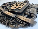 Wooden wall Decor Coat of arms of Ukraine - Symbols of Ukraine, LARGE SIZES, Trident. Ukrainian gift, wood-carving hamd made, solid ash wood - Image 7