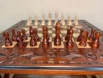 Wooden Chess set: Classic Chess Table with Drawers + chess pieces "Staunton" - Image 6