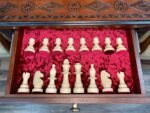 Wooden Chess set: Classic Chess Table with Drawers + chess pieces "Staunton" - Image 8