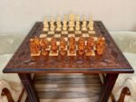 Wooden Chess set: Classic Chess Table with Drawers + chess pieces "Cossacks" & "Game of Thrones" - Image 5