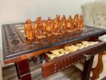 Wooden Chess set: Classic Chess Table with Drawers + chess pieces "Cossacks" & "Game of Thrones" - Image 10