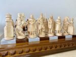Chess Set: Classic Chess Board "Ombre" + chess pieces "Knights" Super glossy - Image 7