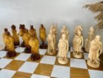 Chess Set: Classic Chess Board "Ombre" + chess pieces "Knights" Super glossy - Image 8