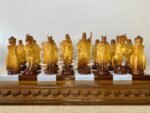 Chess Set: Classic Chess Board "Ombre" + chess pieces "Knights" Super glossy - Image 5