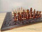 Wooden Chess set: Chess Board “Waves of Aspirations” + chess pieces "Staunton" - Image 7