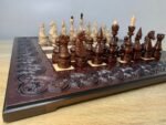 Wooden Chess set: Chess Board “Waves of Aspirations” + chess pieces "Elite" super glossy - Image 7