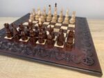 Wooden Chess set: Chess Board “Waves of Aspirations” + chess pieces "Elite" super glossy - Image 9