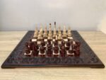 Wooden Chess set: Chess Board “Waves of Aspirations” + chess pieces "Elite" super glossy - Image 4