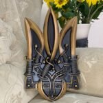 Ukrainian Trident, Coat of arms of Ukraine, national symbol Trizub, "Glory to Ukraine" from solid ash wood, wooden Wall decor, Gift Handmade - Image 8
