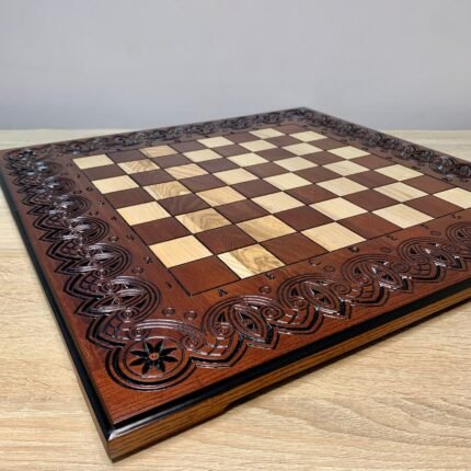 Wooden Chess board "Waves of Aspiration" Handmade and Crafted