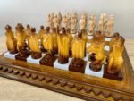 Chess Set: Classic Chess Board "Ombre" + chess pieces "Knights" Super glossy - Image 10