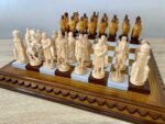 Chess Set: Classic Chess Board "Ombre" + chess pieces "Knights" Super glossy - Image 9