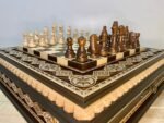 Chess set: Board "Royal Light" with Two Drawers + pieces "Staunton" - Image 3