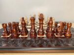 Wooden Chess set: Chess Board “Waves of Aspirations” + chess pieces "Staunton" - Image 5