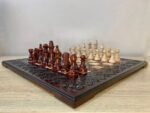 Wooden Chess set: Chess Board “Waves of Aspirations” + chess pieces "Staunton" - Image 2