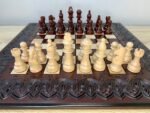 Wooden Chess set: Chess Board “Waves of Aspirations” + chess pieces "Staunton" - Image 8