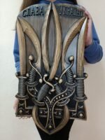 Coat of arms of Ukraine, Ukrainian Trident, national symbol, "Glory to Ukraine" from ash wood, wooden Wall decor, Trizub, Gift Hand made - Image 8